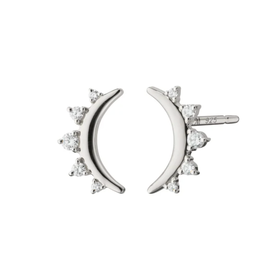 MONICA RICH KOSANN Sapphire Moon Stud Earrings Sold as Pair in Sterling Silver