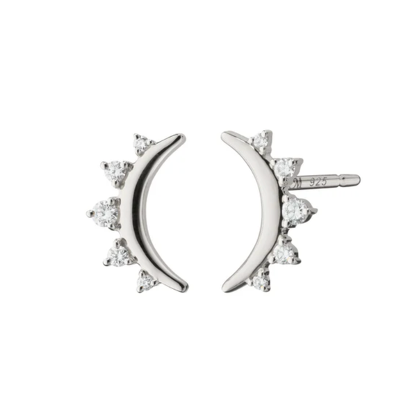 MONICA RICH KOSANN Sapphire Moon Stud Earrings Sold as Pair in Sterling Silver