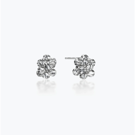 PLATINUM BORN Platinum Meterorite Stud Earrings