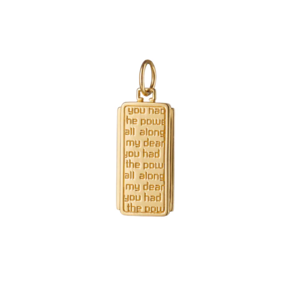 MONICA RICH KOSANN "Dorothy" 18K Gold Medallion Engraved with "you had the power all along my dear"