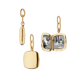 MONICA RICH KOSANN Slim Cushion "Viv" 18K Gold Locket Charm
