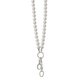 MONICA RICH KOSANN 18" "Design Your Own" Sterling Silver Pearl Charm Chain Necklace, 2 Charm Stations