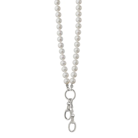 MONICA RICH KOSANN 18" "Design Your Own" Sterling Silver Pearl Charm Chain Necklace, 2 Charm Stations