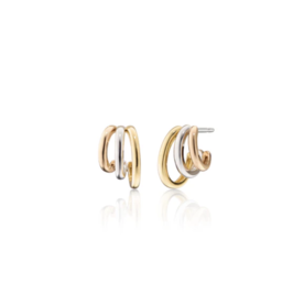 MONICA RICH KOSANN “Rings of Saturn” Earrings in 18K Yellow, Rose and White Gold