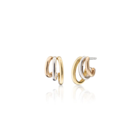MONICA RICH KOSANN “Rings of Saturn” Earrings in 18K Yellow, Rose and White Gold