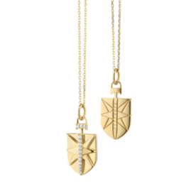 MONICA RICH KOSANN Mini Fearless Shield with Diamonds