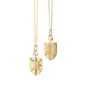 MONICA RICH KOSANN Mini Fearless Shield with Diamonds