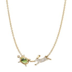 MONICA RICH KOSANN The Tortoise and the Hare Necklace in 18K Yellow Gold