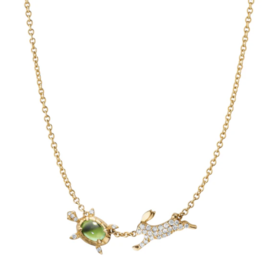 MONICA RICH KOSANN The Tortoise and the Hare Necklace in 18K Yellow Gold