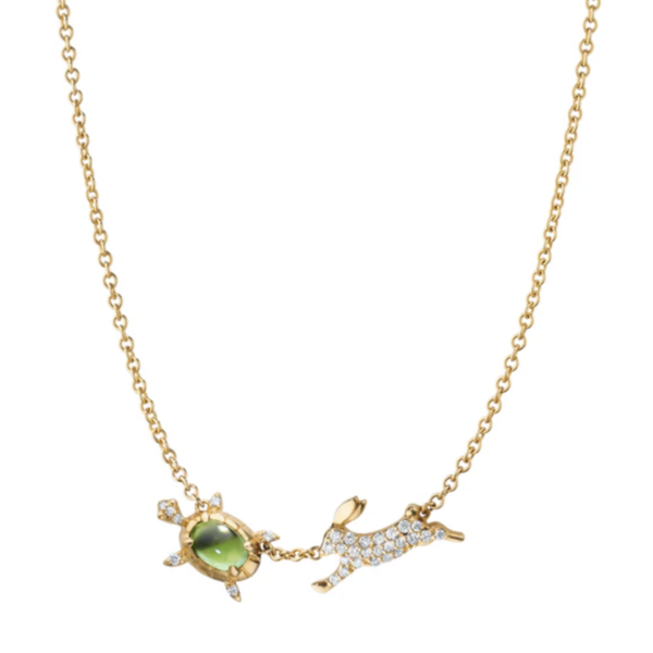 MONICA RICH KOSANN The Tortoise and the Hare Necklace in 18K Yellow Gold