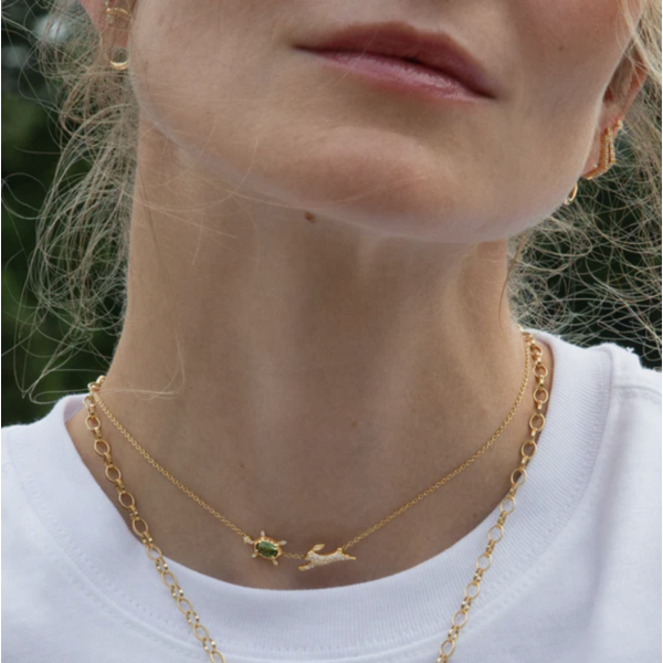 MONICA RICH KOSANN The Tortoise and the Hare Necklace in 18K Yellow Gold