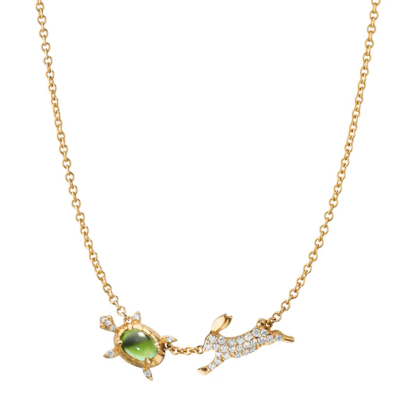 MONICA RICH KOSANN The Tortoise and the Hare Necklace in 18K Yellow Gold
