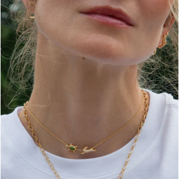 MONICA RICH KOSANN The Tortoise and the Hare Necklace in 18K Yellow Gold