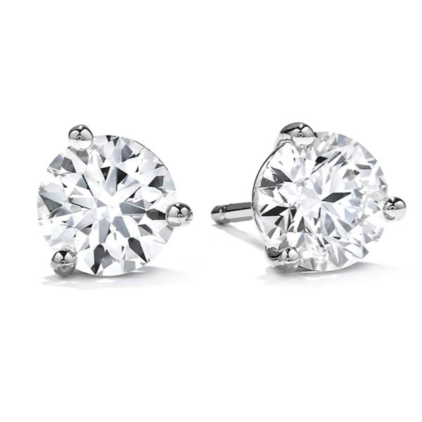 HEARTS ON FIRE LLC .30-.37ctw Hearts on Fire 18kt White Gold Stud Earrings