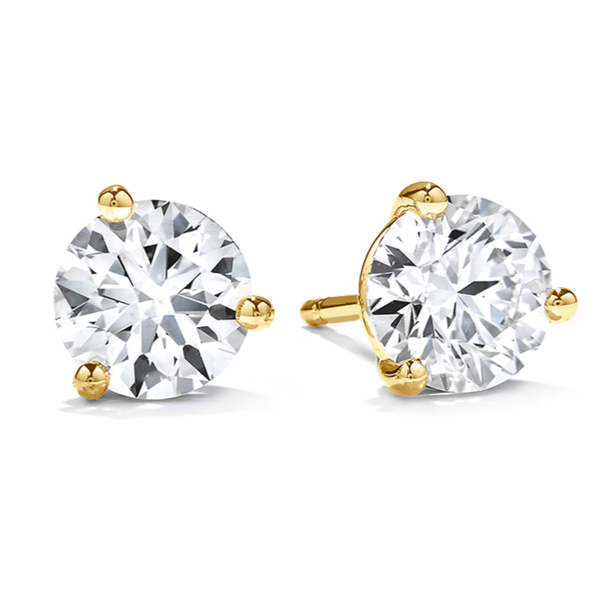 HEARTS ON FIRE LLC Three-Prong Stud Earrings