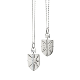 MONICA RICH KOSANN Mini Fearless Shield with White Sapphire