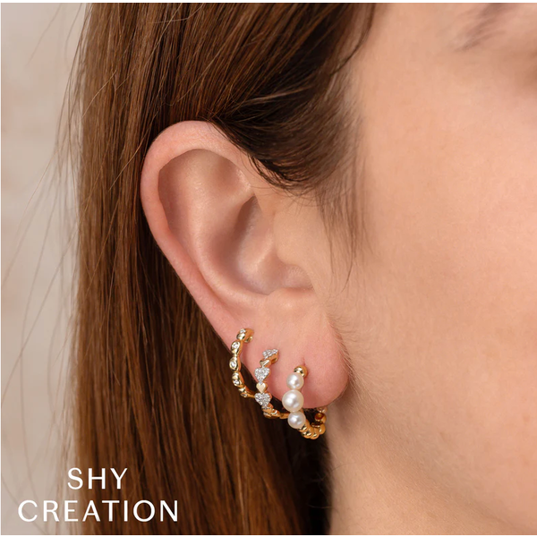 SHY CREATION INC SC36214957D0.65 - 14ky C Pearl Hoops
