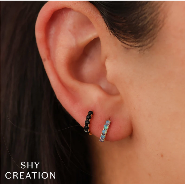 SHY CREATION INC SC55026580 - 14ky .25 Opal Huggie Earrings