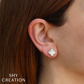 SHY CREATION INC SC55027486 - 14ky 2.37 MOP Clover Studs