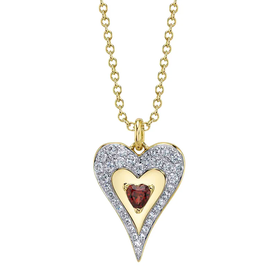 SHY CREATION INC SC55027498RD - 14ky .15 Gar .20 Dia Heart Pendant