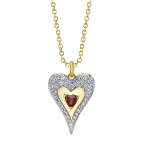 SHY CREATION INC SC55027498RD - 14ky .15 Gar .20 Dia Heart Pendant SHY CREATION INC SC55027498RD - 14ky .15 Gar .20 Dia Heart Pendant