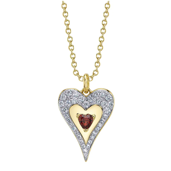 SHY CREATION INC SC55027498RD - 14ky .15 Gar .20 Dia Heart Pendant