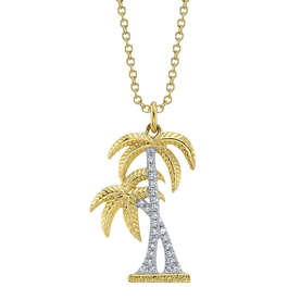 SHY CREATION INC SC55028393RD - 14kt .07 Dia Palm Tree Neck