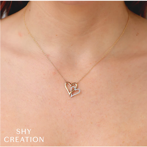 SHY CREATION INC SC55026852 - 14kyw .08 Dia Heart Pendant