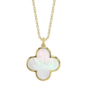 SHY CREATION INC SC55027492 - 14ky 2.38 MOP Clover Neck