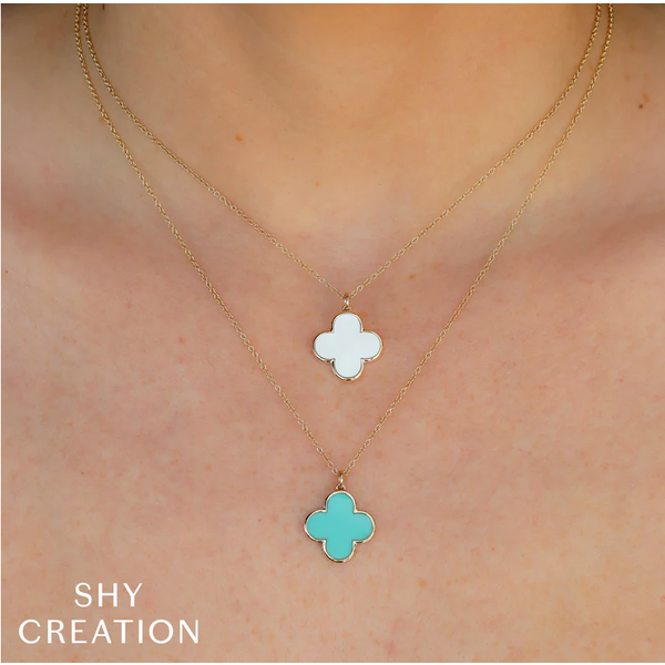 SHY CREATION INC SC55027492 - 14ky 2.38 MOP Clover Neck