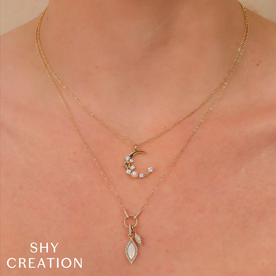 SHY CREATION INC SC55027635 - 14ky .30 Dia Pearl Moon Pendant