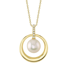 SHY CREATION INC SC36214770 - 14ky .03 Dia Pearl Pendant