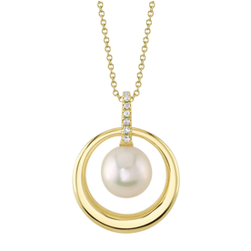 SHY CREATION INC SC36214770 - 14ky .03 Dia Pearl Pendant