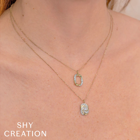 SHY CREATION INC SC55028858RD - 14kyw .38 Dia Oval Pendant