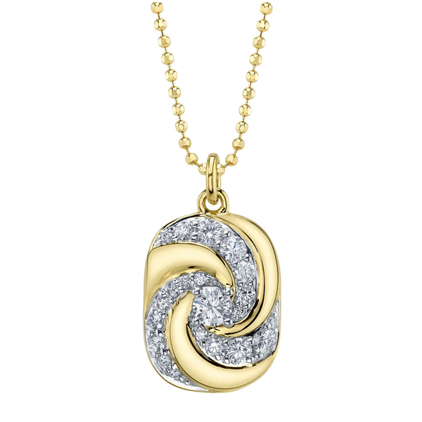 SHY CREATION INC SC55028858RD - 14kyw .38 Dia Oval Pendant