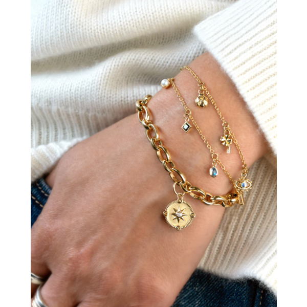 MONICA RICH KOSANN “My Lucky Charm” Bracelet in 18K Yellow Gold