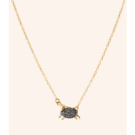 MONICA RICH KOSANN The "Black Sheep" Necklace with Black Diamonds in 18K Yellow Gold