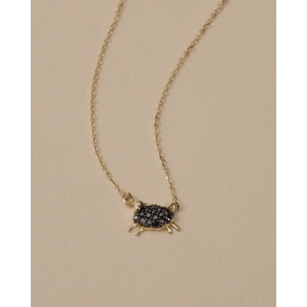 MONICA RICH KOSANN The "Black Sheep" Necklace with Black Diamonds in 18K Yellow Gold