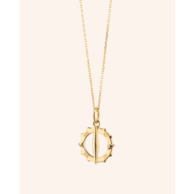 MONICA RICH KOSANN Small "Points North" Compass in 18K Yellow Gold NE, SE, SW, and NW Coordinates on edges
