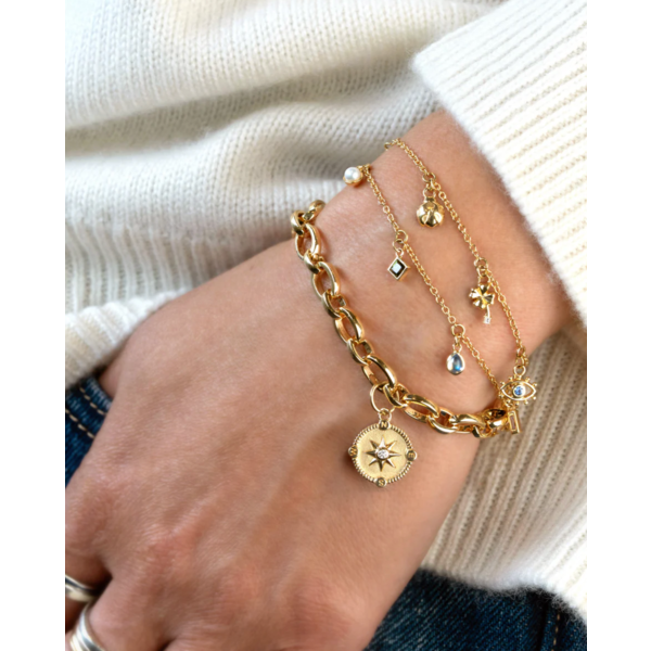 MONICA RICH KOSANN “Points of Light” Chain Bracelet in 18K Yellow Gold