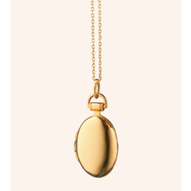 MONICA RICH KOSANN 18kt Yellow Gold Petite "Anna" Locket Necklace