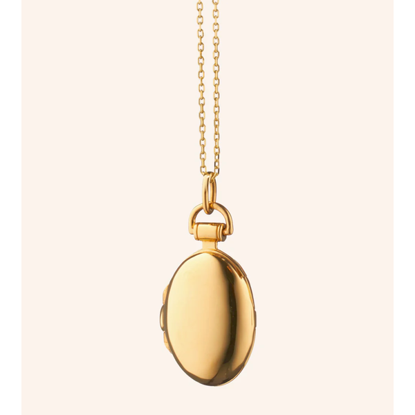 MONICA RICH KOSANN 18kt Yellow Gold Petite "Anna" Locket Necklace