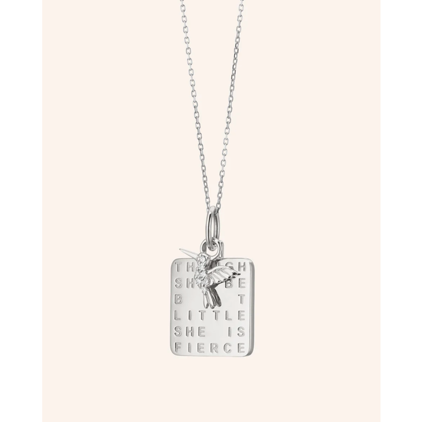 MONICA RICH KOSANN "She is Fierce" Medallion with Sapphire in Sterling Silver