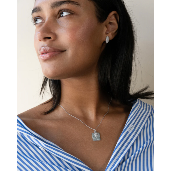 MONICA RICH KOSANN "She is Fierce" Medallion with Sapphire in Sterling Silver