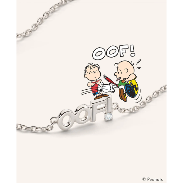 MONICA RICH KOSANN Sterling Silver "OOF" Bracelet with White Sapphire