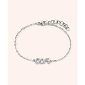 MONICA RICH KOSANN Sterling Silver "OOF" Bracelet with Pave White Sapphire