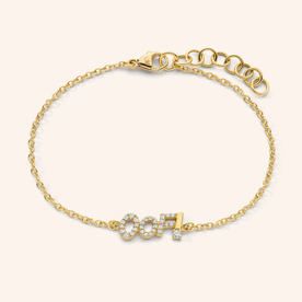 MONICA RICH KOSANN 18K Gold and Diamond "OOF" Bracelet
