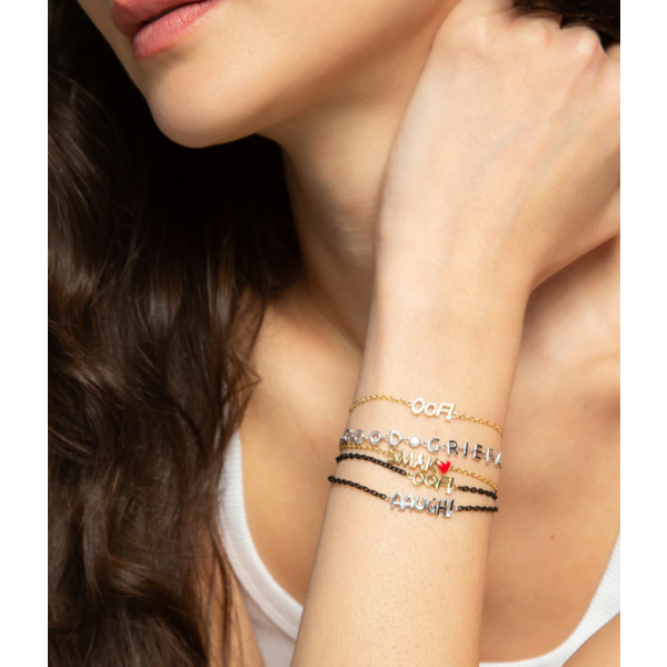 MONICA RICH KOSANN Sterling Silver "GOOD GRIEF" Bracelet