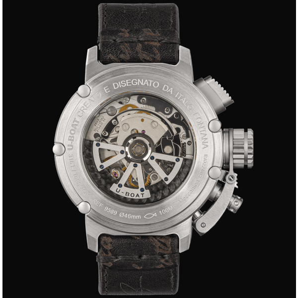 U-BOAT CHIMERA 46MM CHRONO SS BLU