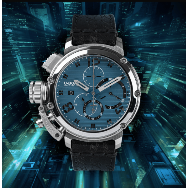 U-BOAT CHIMERA 46MM CHRONO SS BLU